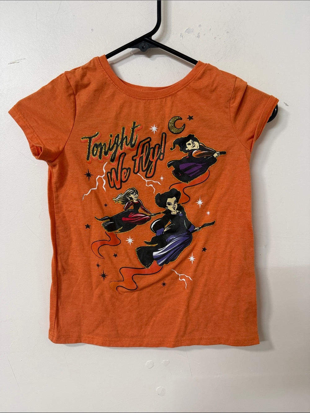 Disney Orange "Tonight We Fly" Witch Graphic Tee